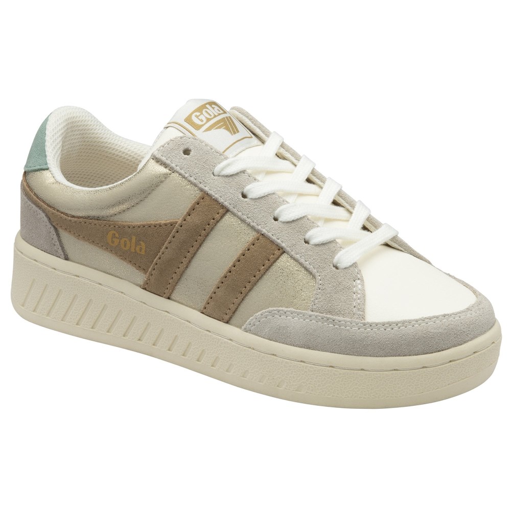 Gola Classics Women's Superslam Blaze Sneakers - Gold/Light Caramel/Green Mist