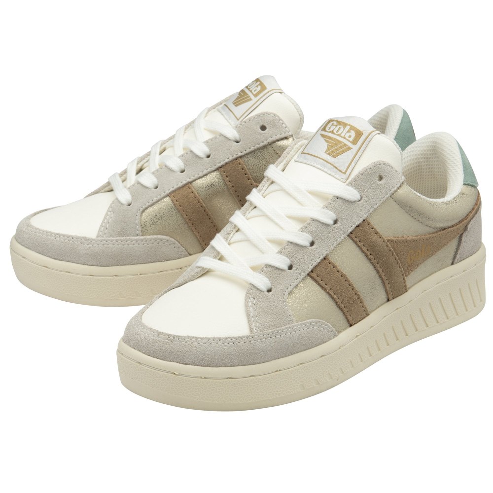 Gola Classics Women's Superslam Blaze Sneakers - Gold/Light Caramel/Green Mist