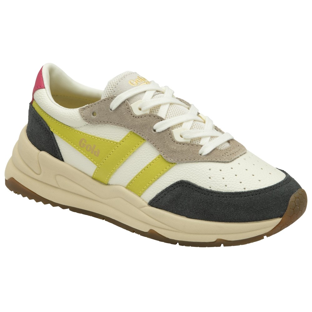 Gola Classics Women's Saturn Quadrant Sneakers - Off White/Storm/Sulphur