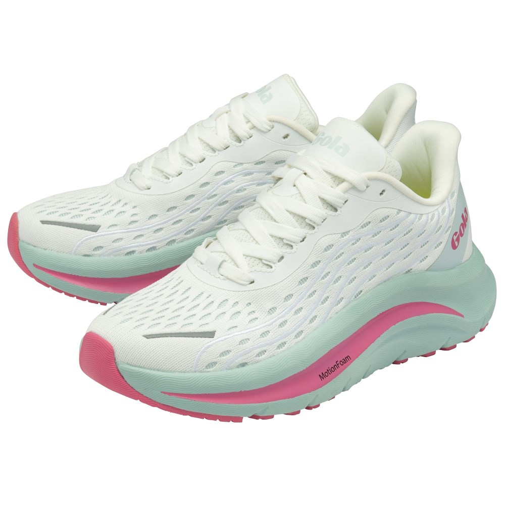 Gola Performance Women's Alzir Speed Sneakers - White/Plein Air/Hot Pink