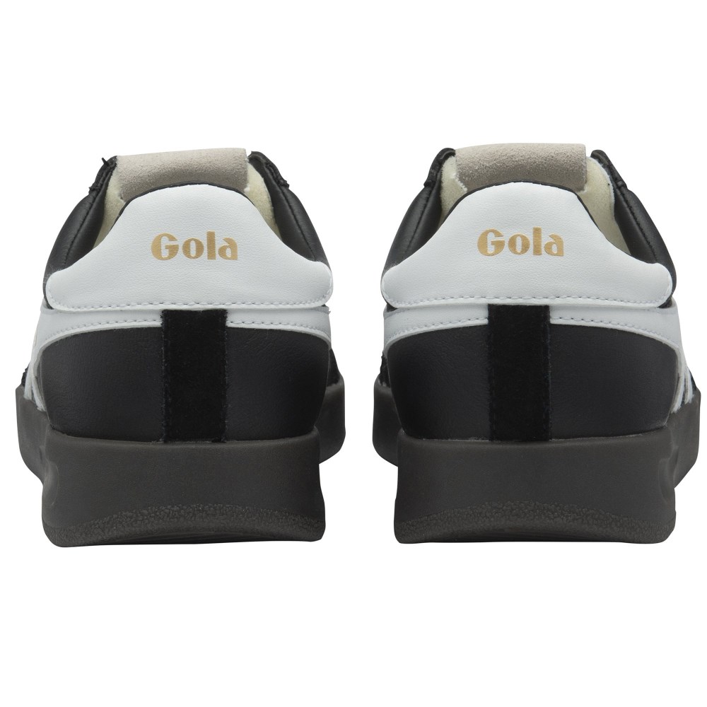 Gola Classics Women's Cyclone Leather Sneakers - Black/White/Dark Gum