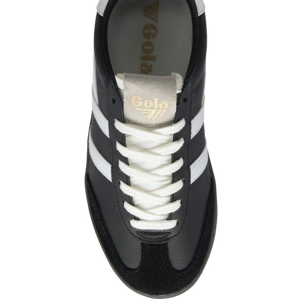 Gola Classics Women's Cyclone Leather Sneakers - Black/White/Dark Gum