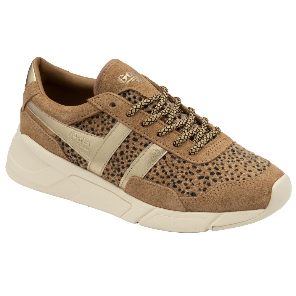 Gola Classics Women's Eclipse Savanna Sneakers - Tan/Cheetah/Gold