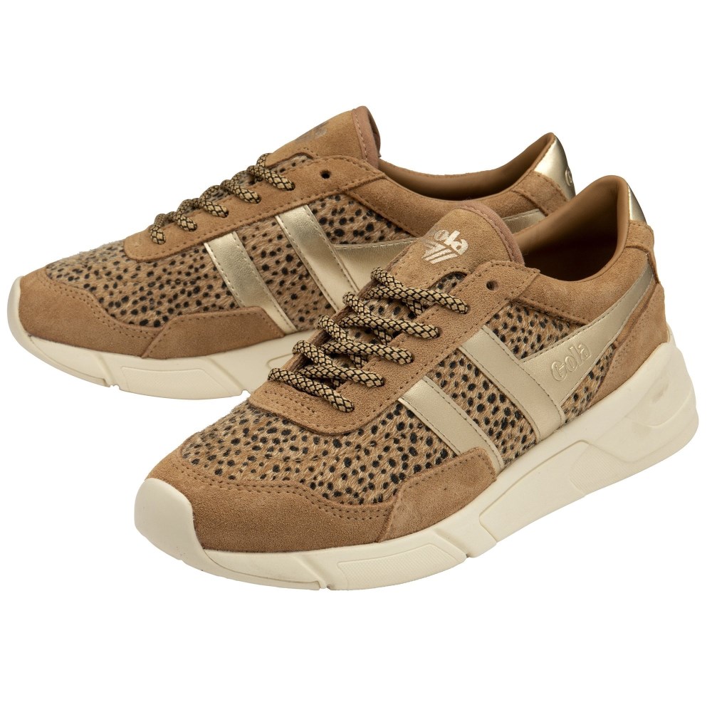 Gola Classics Women's Eclipse Savanna Sneakers - Tan/Cheetah/Gold