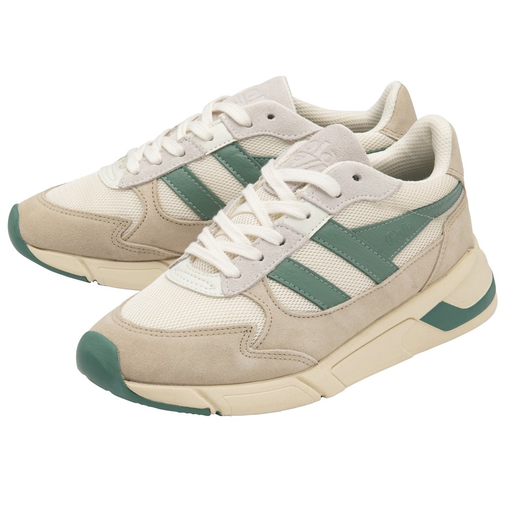 Gola Classics Women's Tempest Sneakers - Off White/Wheat/Green Mist