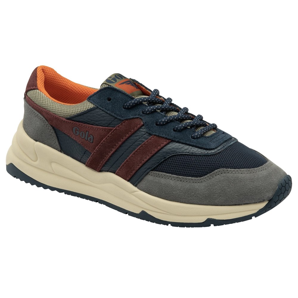 Gola Classics Men's Titan Sneakers - Navy/Ash/Burgundy