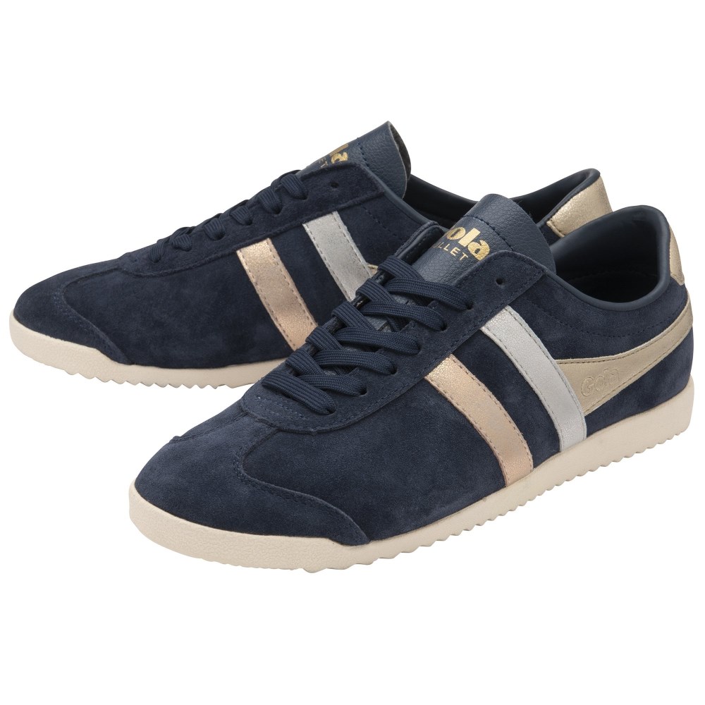 Gola Classics Women's Bullet Mirror Trident Sneakers - Navy/Silver/Gold