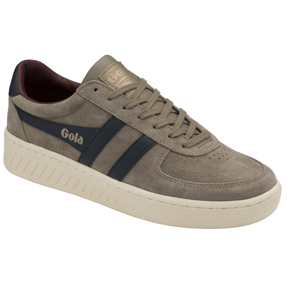 Gola Classics Men's Grandslam Suede Sneakers - Rhino/Navy/Burgundy