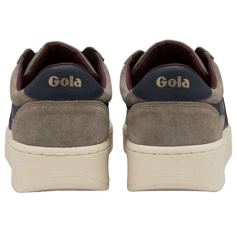 Gola Classics Men's Grandslam Suede Sneakers - Rhino/Navy/Burgundy
