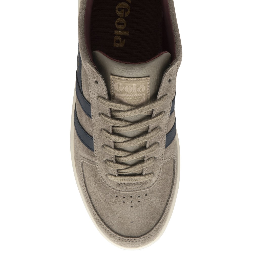 Gola Classics Men's Grandslam Suede Sneakers - Rhino/Navy/Burgundy