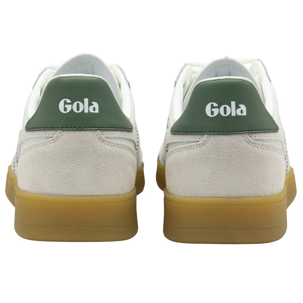 Gola Classics Men's Viper Leather Sneakers - White/White/Evergreen/Gum