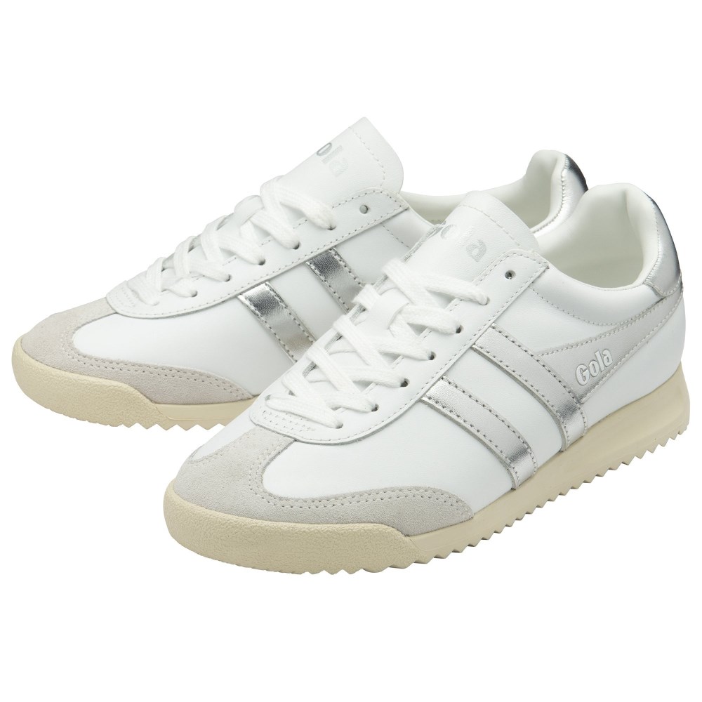 Gola Classics Women's Torpedo Mirror Sneakers - White/Silver/Off White