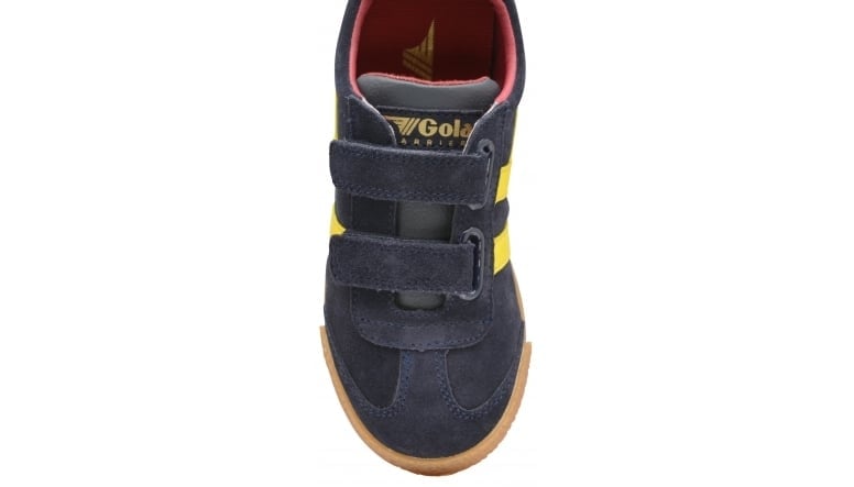 Gola Classics Kids' Harrier Strap Sneakers - Navy/Sun/Red