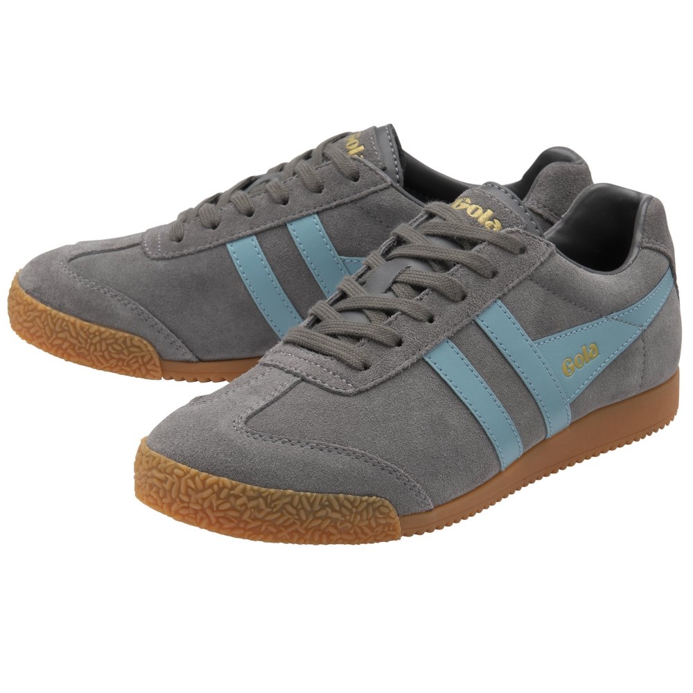 Gola Classics Women's Harrier Suede Sneakers - Ash/Ocean