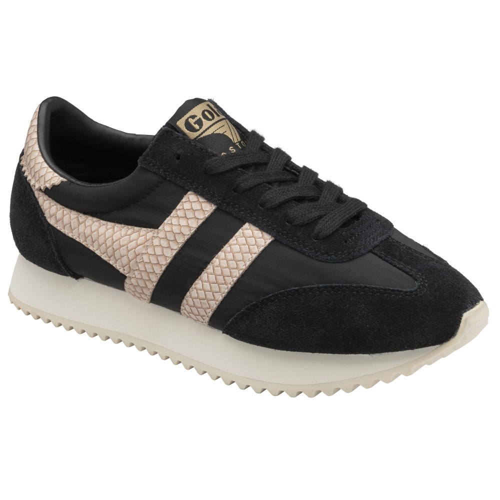 Gola Classics Women's Boston '78 Snake Sneakers - Black/Pink
