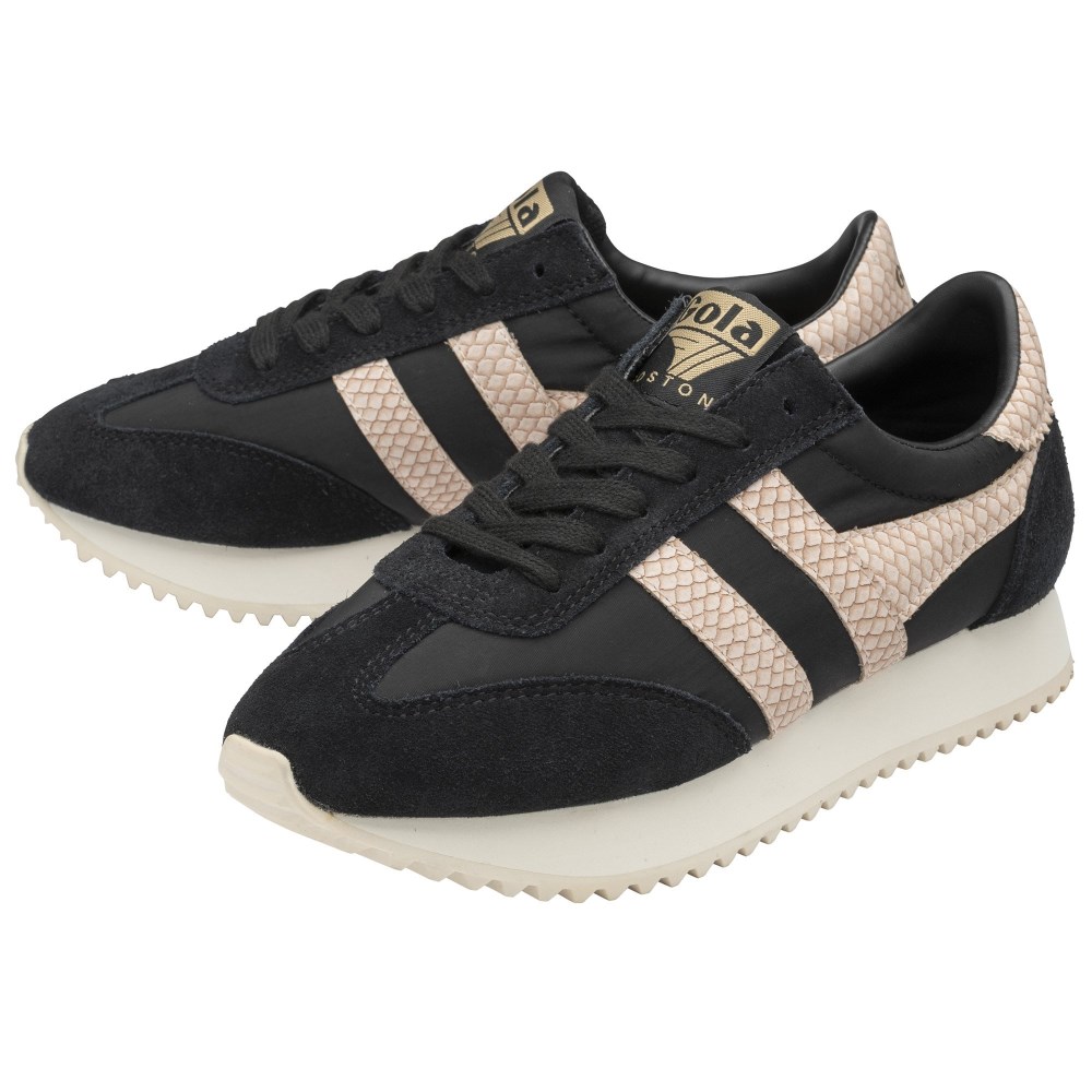 Gola Classics Women's Boston '78 Snake Sneakers - Black/Pink