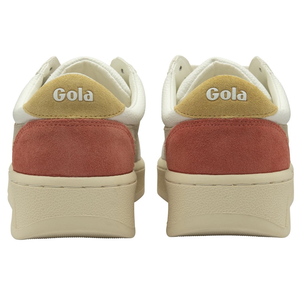 Gola Classics Women's Grandslam Trident Sneakers - White/Bone/Flax