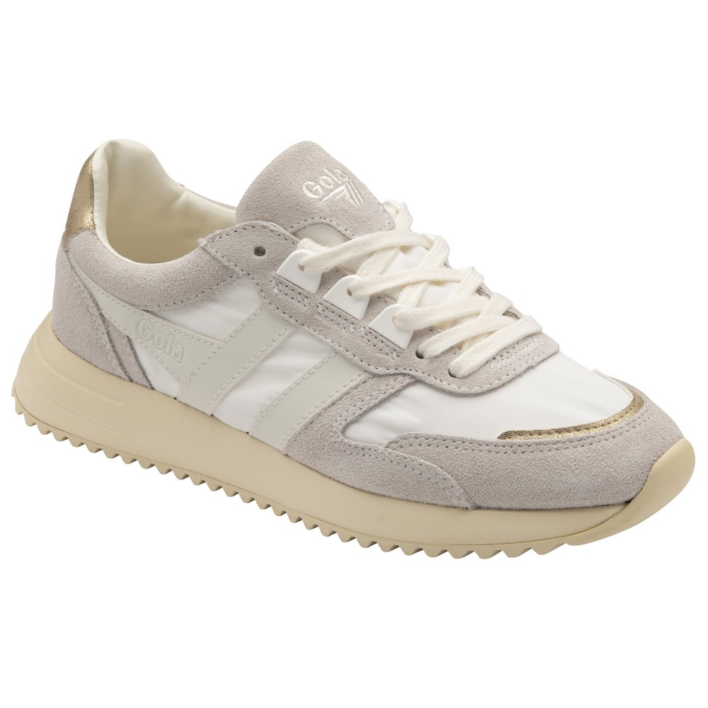 Gola Classics Women's Chicago Glimmer Sneakers - Off White/Off White/Gold