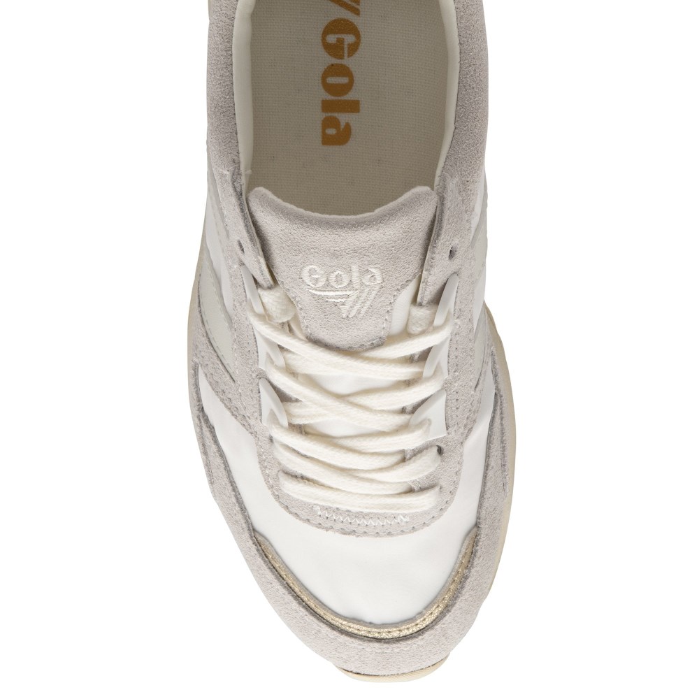 Gola Classics Women's Chicago Glimmer Sneakers - Off White/Off White/Gold