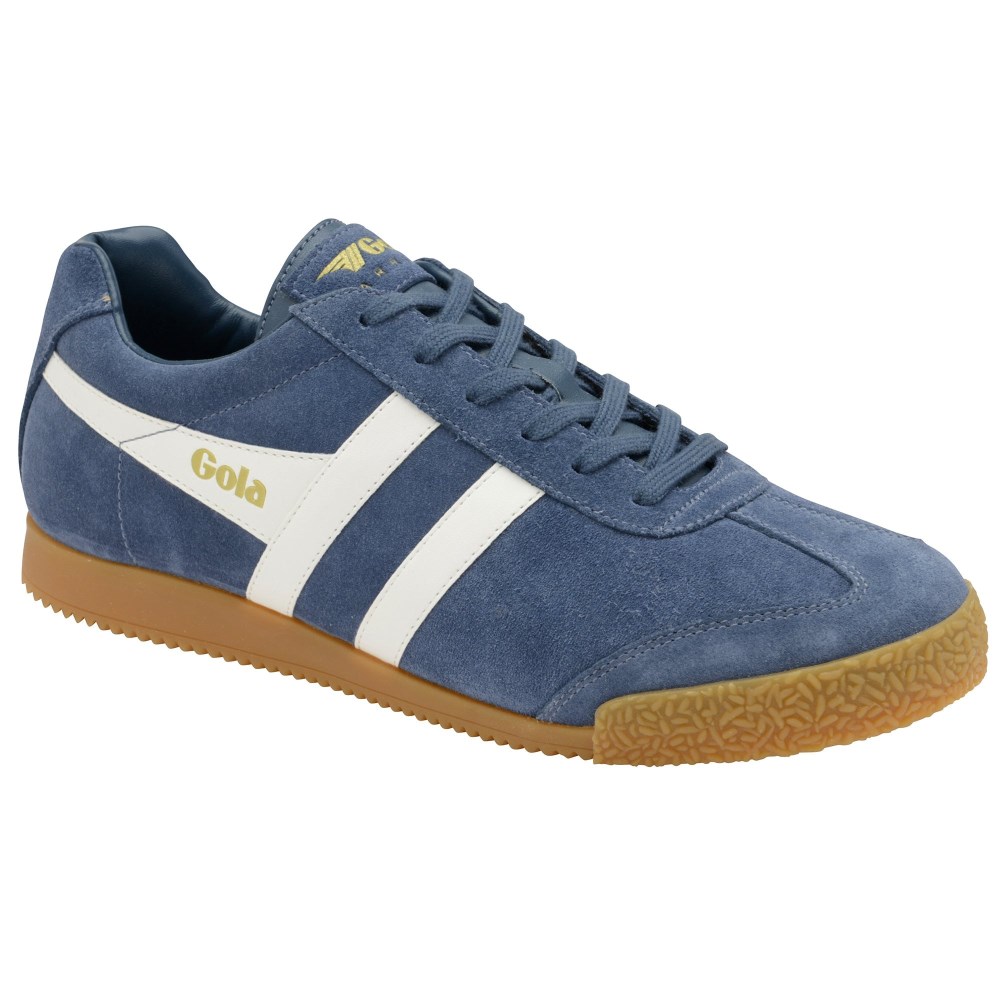 Gola Classics Men's Harrier Suede Sneakers - Baltic/White