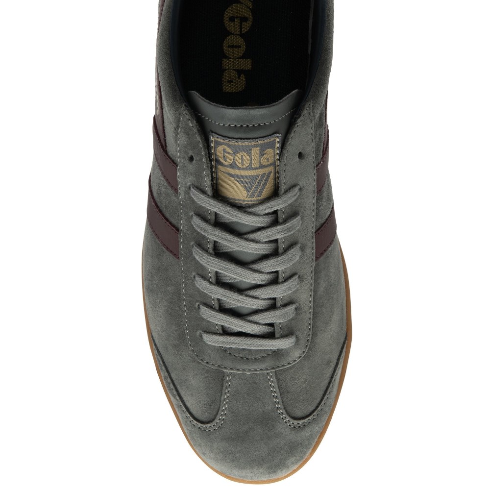 Gola Classics Men's Hurricane Suede Sneakers - Ash/Burgundy/Navy/Gum