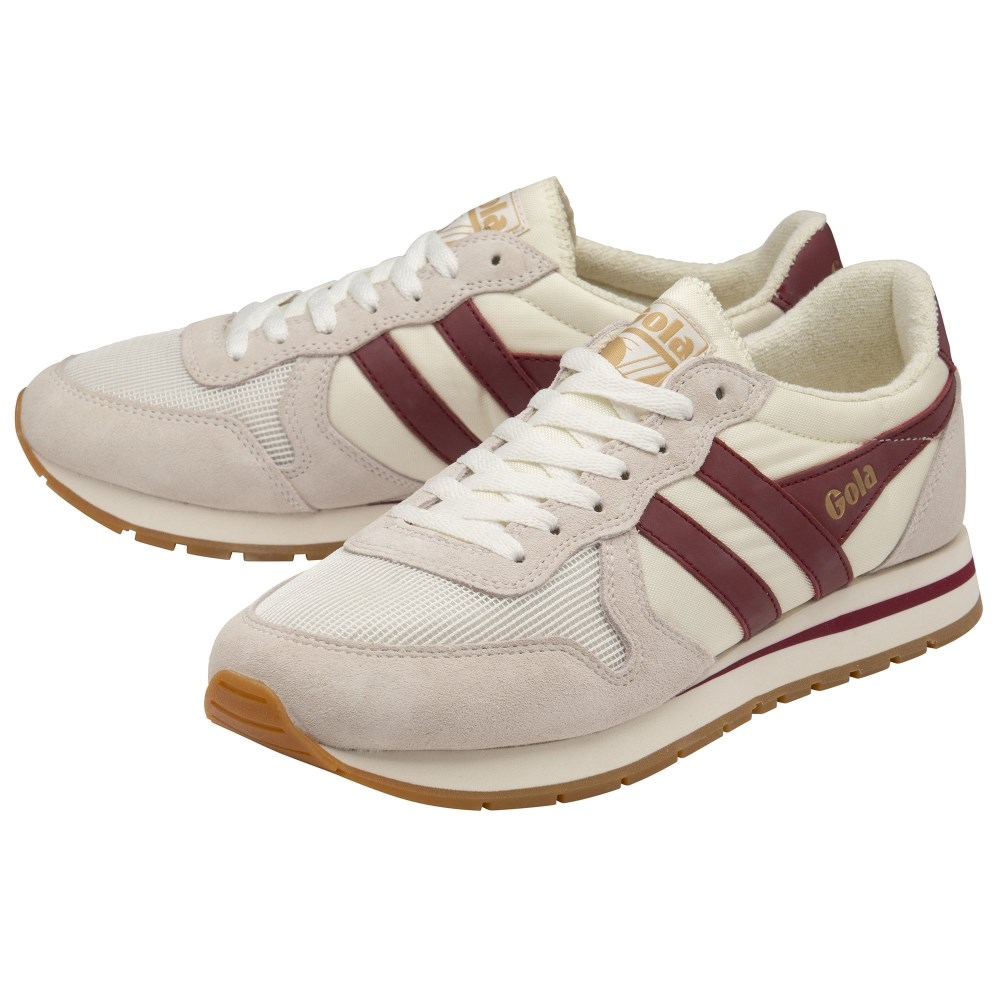 Gola Classics Men's Daytona Sneakers - Off White/Deep Red/Gum