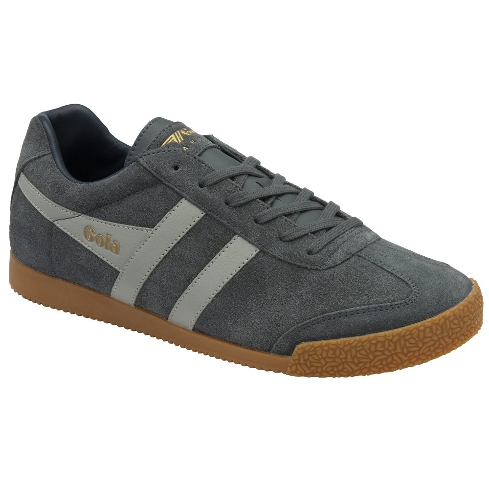 Gola Classics Men's Harrier Suede Sneakers - Storm/Light Grey/Navy