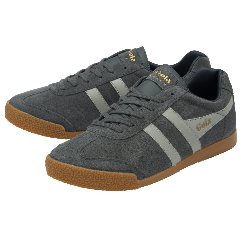 Gola Classics Men's Harrier Suede Sneakers - Storm/Light Grey/Navy