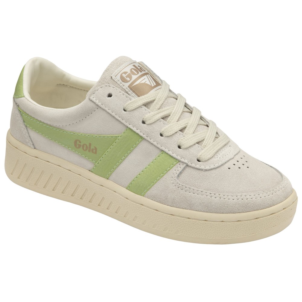 Gola Classics Women's Grandslam Suede Sneakers - Off White/Patina Green