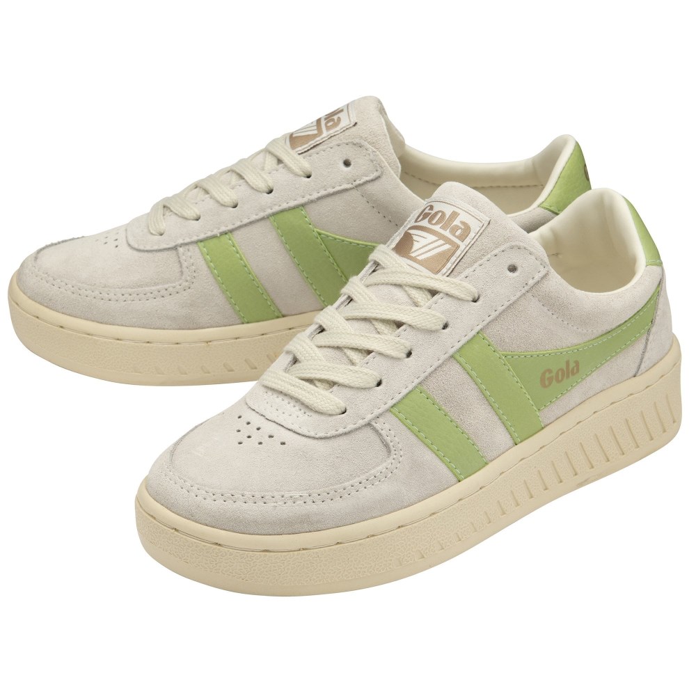 Gola Classics Women's Grandslam Suede Sneakers - Off White/Patina Green