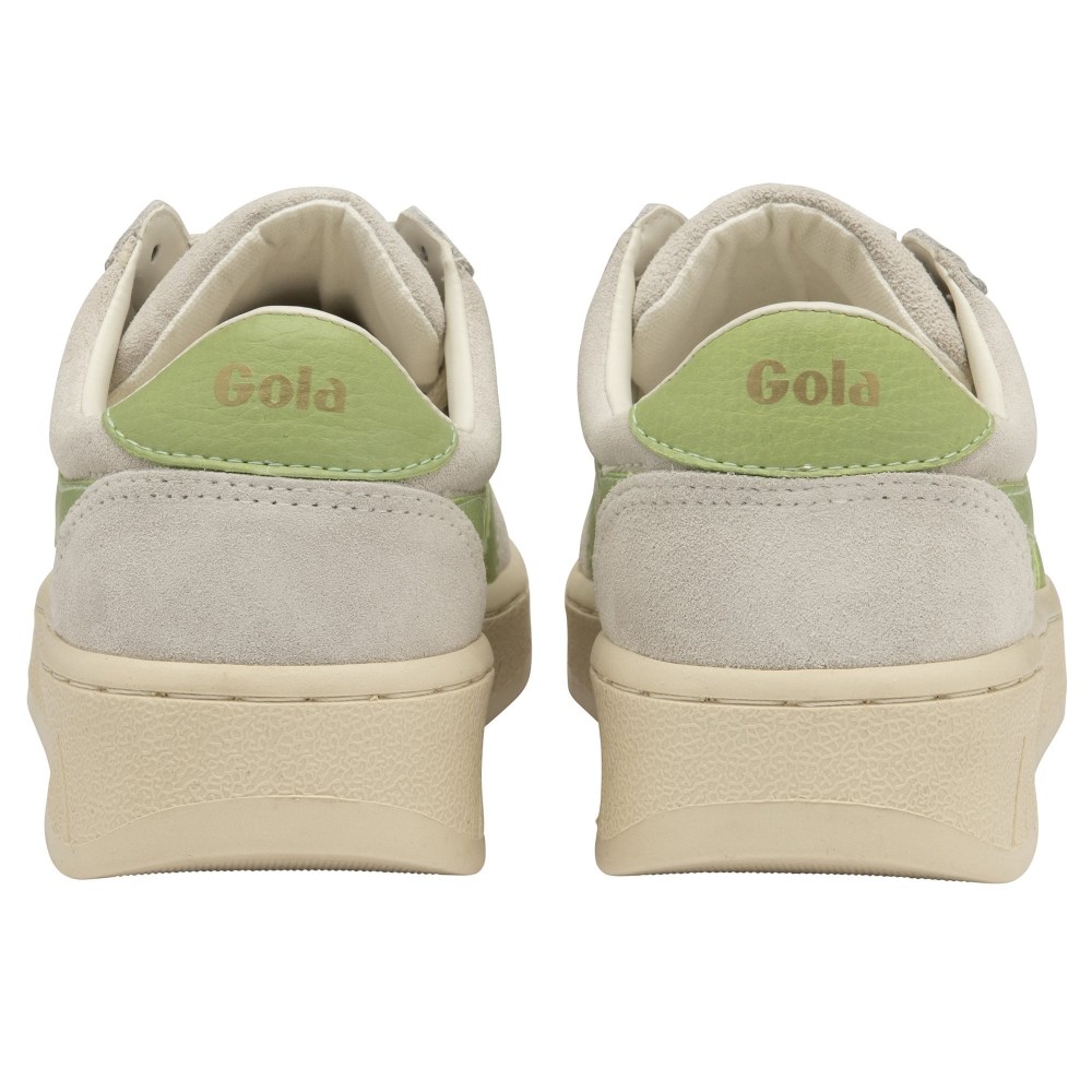 Gola Classics Women's Grandslam Suede Sneakers - Off White/Patina Green