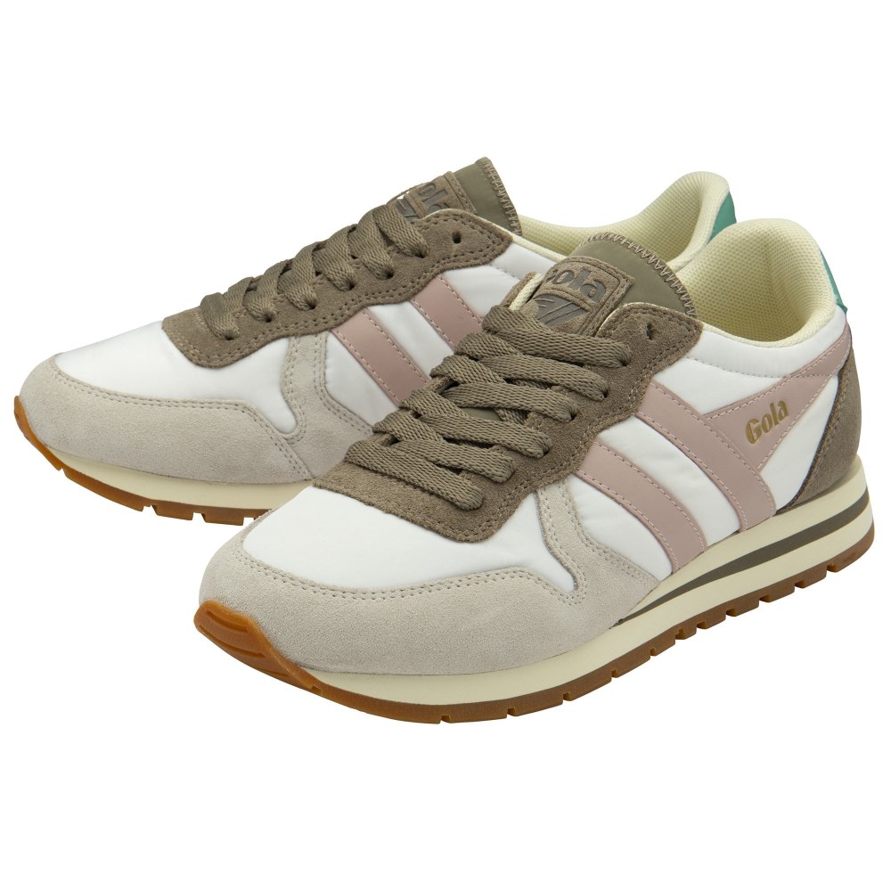 Gola Classics Women's Daytona Chute Sneakers - Off White/Rhino/Chalk Pink