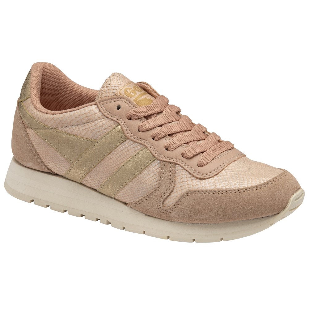 Gola Classics Women's Daytona Lizard Sneakers - Blush Pink/Gold