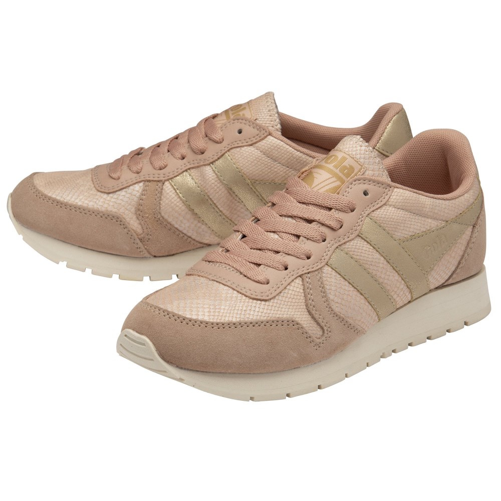 Gola Classics Women's Daytona Lizard Sneakers - Blush Pink/Gold
