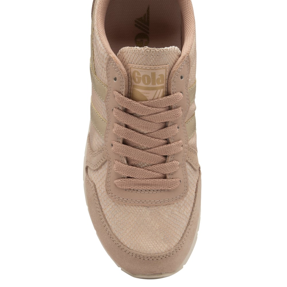 Gola Classics Women's Daytona Lizard Sneakers - Blush Pink/Gold