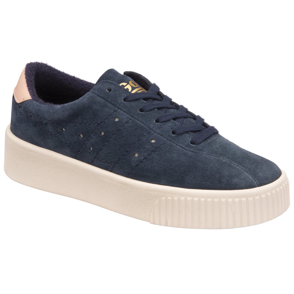 Gola Classics Women's Super Court Suede Sneakers - Navy/Pearl Pink