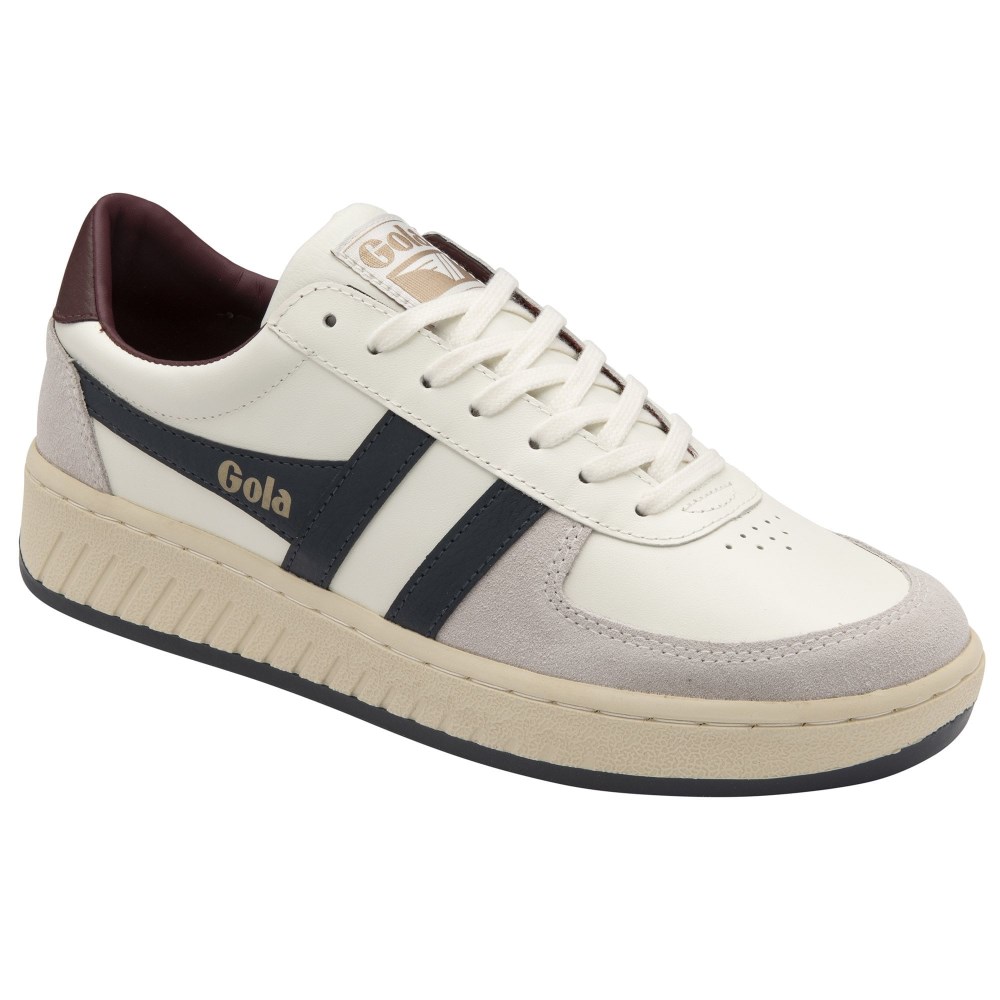 Gola Classics Men's Grandslam Classic Sneakers - Off White/Navy/Burgundy
