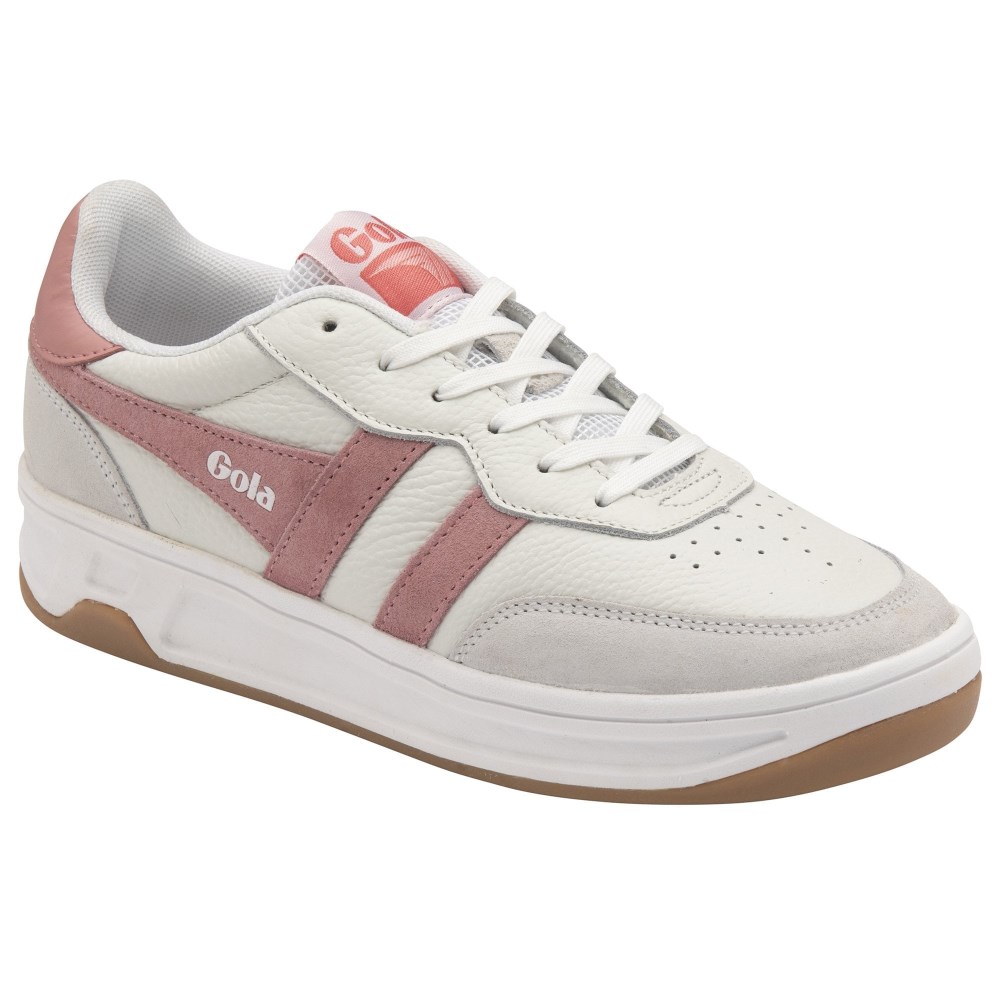 Gola Classics Women's Topspin Sneakers - White/Dusty Rose/Coral Pink