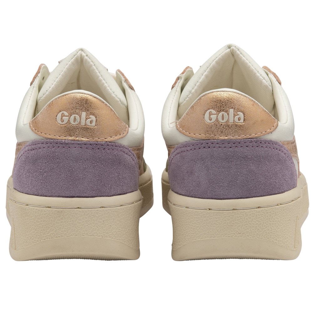 Gola Classics Women's Grandslam Quadrant Sneakers - Off White/Khaki/Rose Gold/Lily