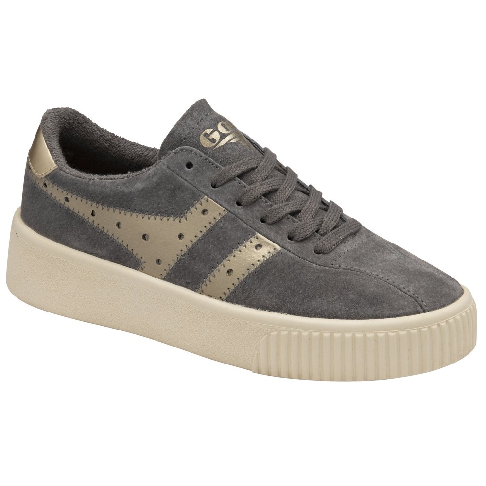 Gola Classics Women's Super Court Metallic Sneakers - Ash/Gold