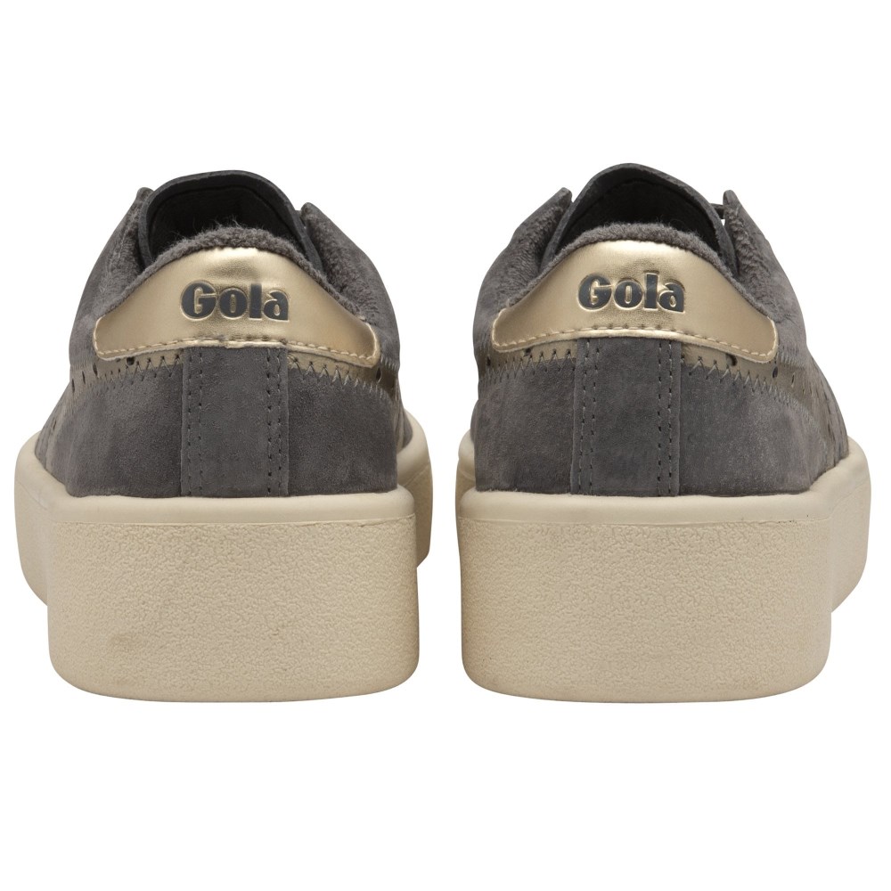 Gola Classics Women's Super Court Metallic Sneakers - Ash/Gold