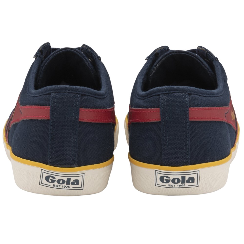 Vegan Gola Classics Men's Comet Plimsoll Sneakers - Navy/Deep Red/Sun
