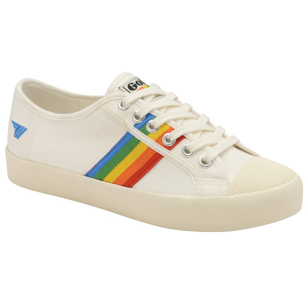 Vegan Gola Classics Women's Coaster Rainbow - Off White/Multi