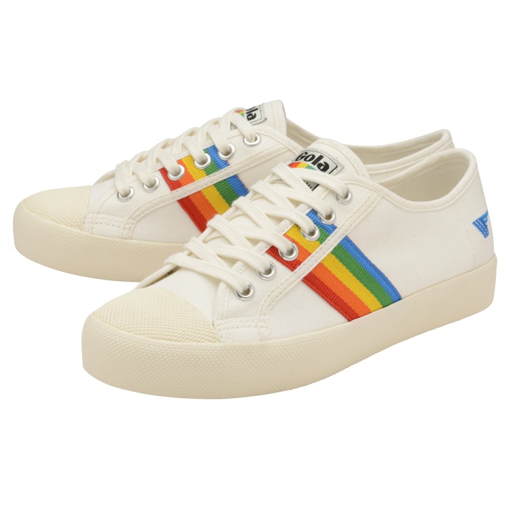 Vegan Gola Classics Women's Coaster Rainbow - Off White/Multi