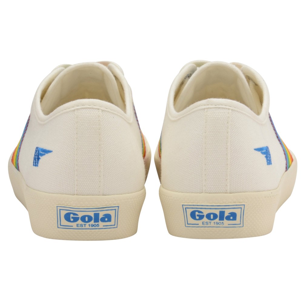 Vegan Gola Classics Women's Coaster Rainbow - Off White/Multi