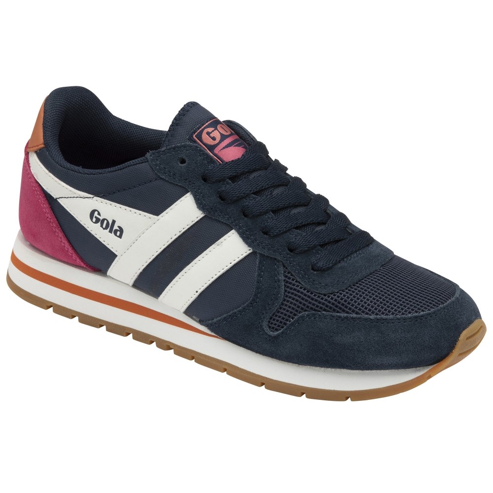 Gola Classics Women's Daytona Sneakers - Navy/White/Hot Coral