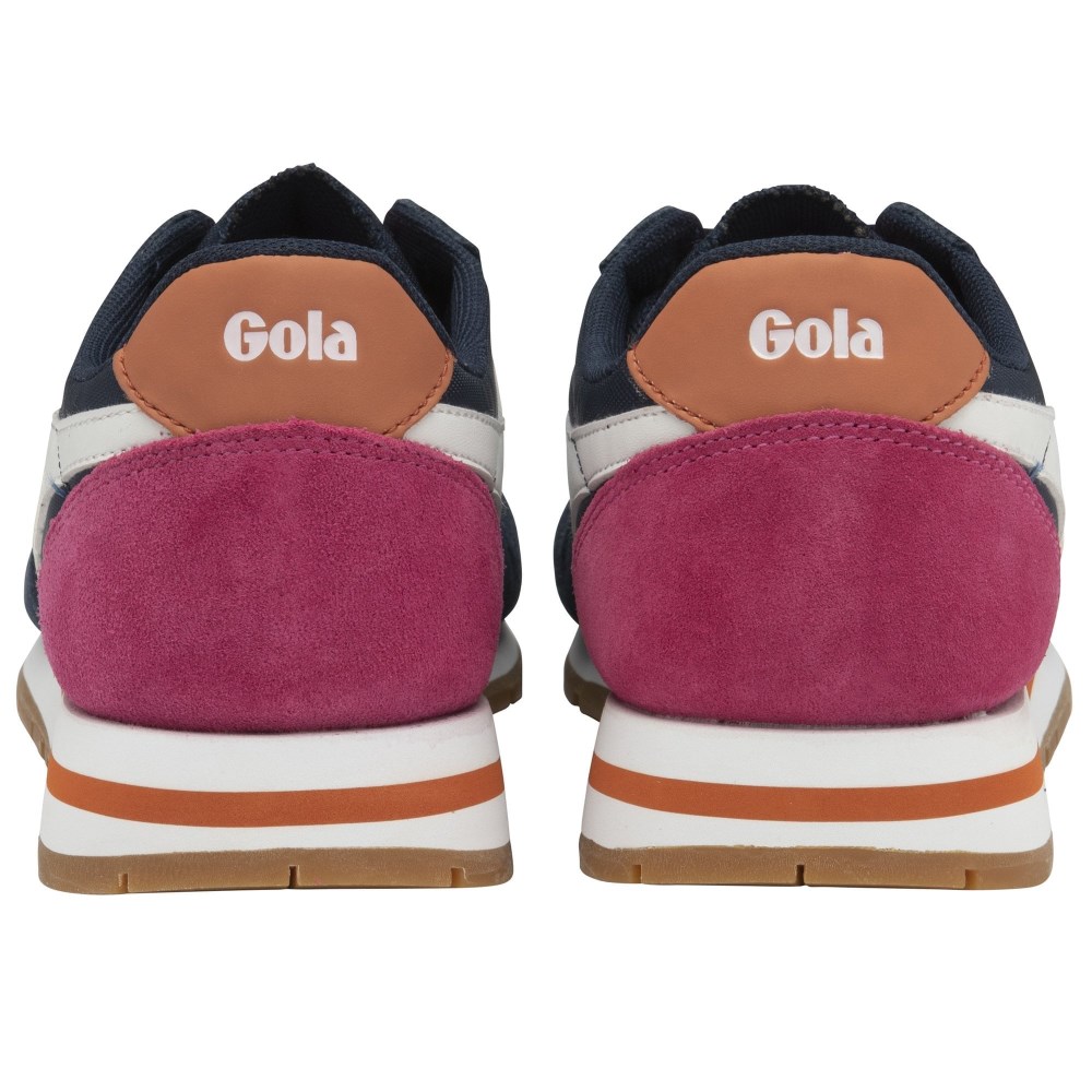 Gola Classics Women's Daytona Sneakers - Navy/White/Hot Coral