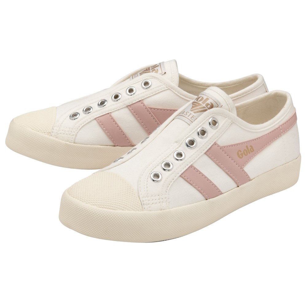 Vegan Gola Classics Women's Coaster Slip - Off White/Chalk Pink