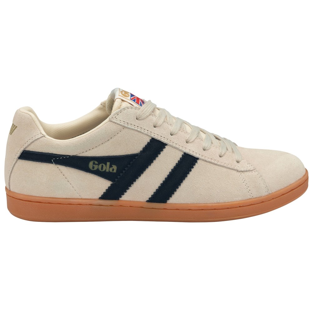 Gola Classics Men's Equipe Suede Sneakers - Off White/Vintage Blue/Gum