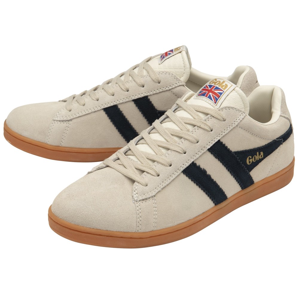 Gola Classics Men's Equipe Suede Sneakers - Off White/Vintage Blue/Gum